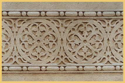 Intricate stone carving
